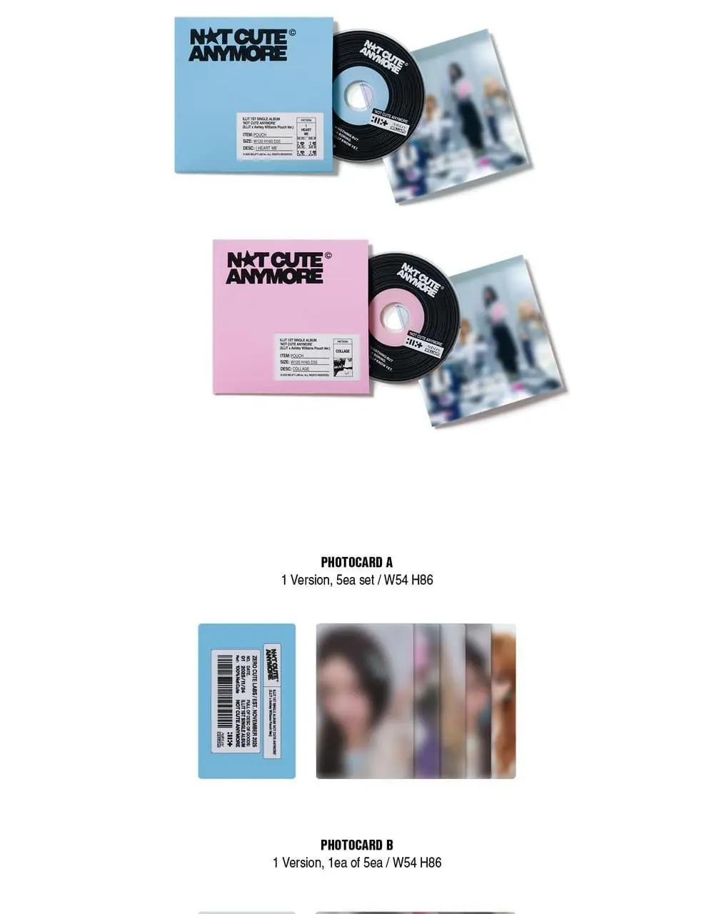 아일릿 - [NOT CUTE ANYMORE] ILLIT X Ashley Williams Pouch Ver. 상세페이지 6